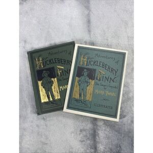Adventures Of Huckleberry Finn Book Mark Twain First Edition Library Facsimile